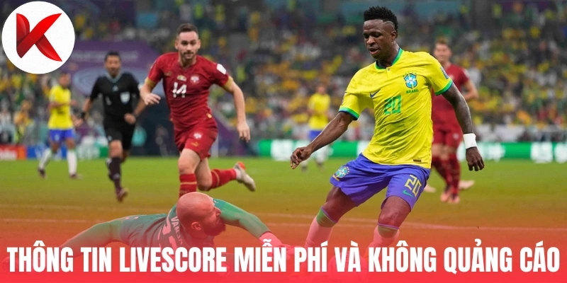 Thông tin Livescore miễn phí và không chứa quảng cáo