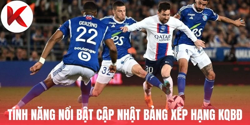 Tính năng nổi bật cập nhật bảng xếp hạng