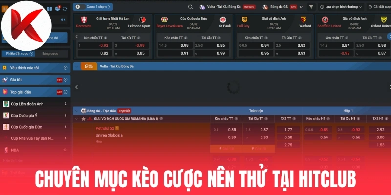 Chuyên mục kèo cược nên thử tại hitclub
