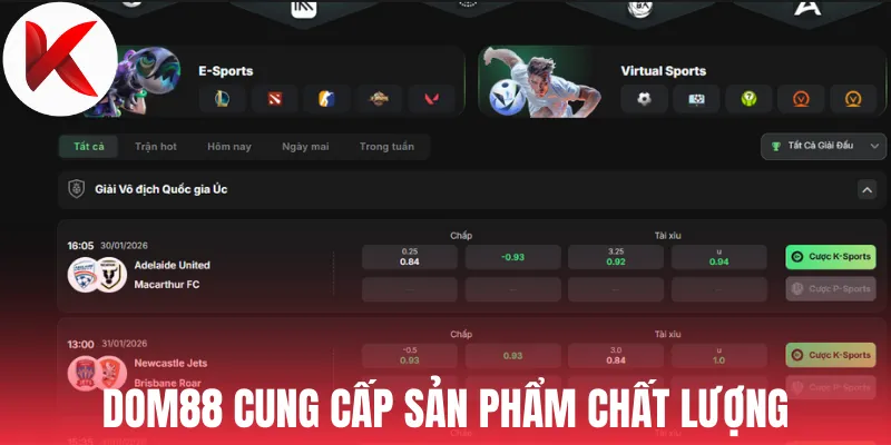 Dom88 cung cấp sản phẩm chất lượng