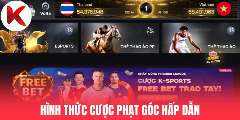 Hình thức cược phạt góc hấp dẫn