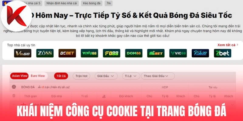 Khái niệm công cụ Cookie tại trang bóng đá