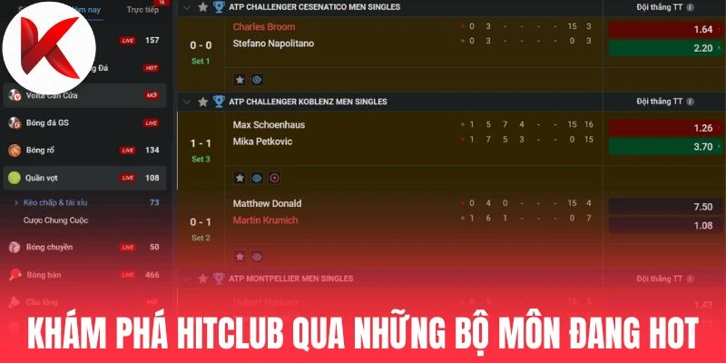 Khám phá hitclub qua những bộ môn đang hot