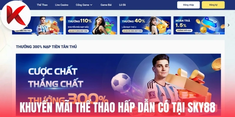 Khuyến mãi thể thao hấp dẫn có tại Sky88