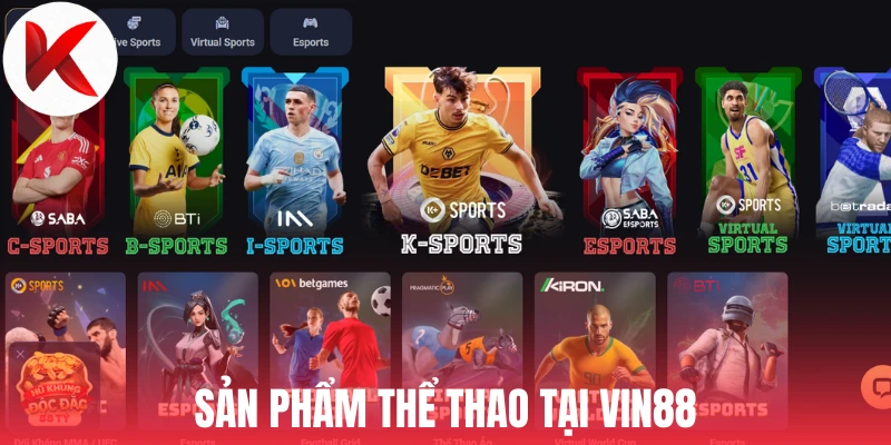 Sản phẩm thể thao tại Vin88