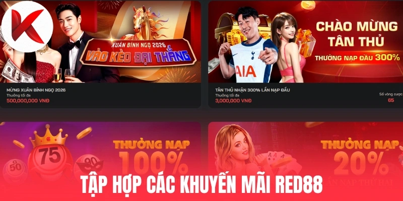 Tập hợp các khuyến mãi Red88