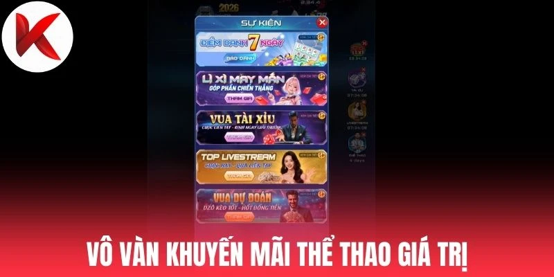 Vô vàn khuyến mãi thể thao giá trị